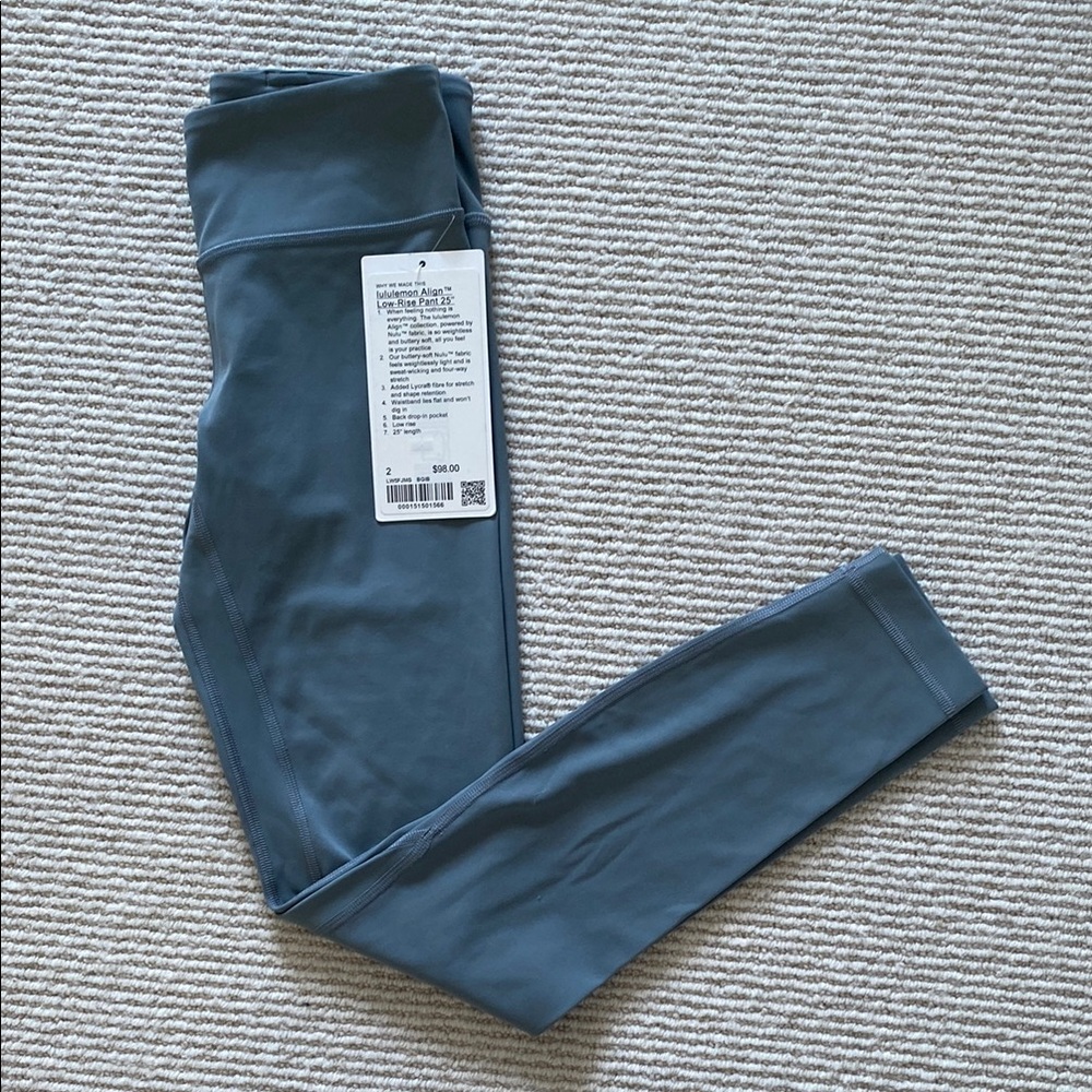 NWT Lululemon Align Low-Rise Pant 25” Size 2